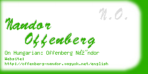 nandor offenberg business card